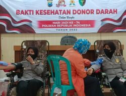 Sambut HUT Polwan Ke-74, Polwan Polres Pamekasan Gelar Bhakti Kesehatan Donor Darah