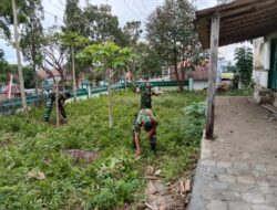 Pembersihan Pangkalan Makoramil 0825/13 Singojuruh bersama Anggota