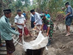 Ta’ziah Warga, Babinsa Koramil Tlogosari Bantu Prosesi Pemakaman