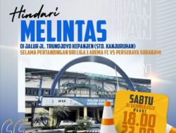 Satlantas Polres Malang Lakukan Pengalihan Jalur Saat Pertandingan Arema FC VS Persebaya