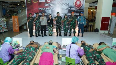Jelang HUT TNI Ke-77, Divif 2 Kostrad Gelar Bakti Sosial Donor Darah