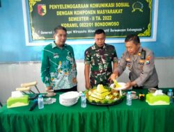 HUT TNI Ke-77, Tiga Pilar Kecamatan Bondowoso Beri Kejutan Kepada Danramil 0822/01