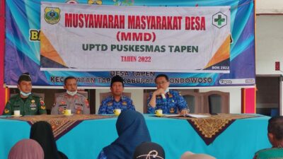 Babinsa Koramil Tapen Hadiri Rapat Musyawarah Masyarakat Desa (MMD)