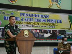 Danramil Jajaran Kodim Bondowoso Dikukuhkan Jadi Duta Bapak Asuh Anak Stunting