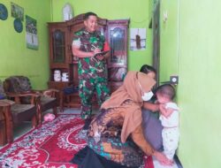 Babinsa Posramil 0822/12 Sumberwringin Bondowoso Bersama Bidan Melaksanakan Kegiatan Mendata dan Mengecek Bumil