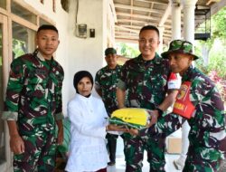 Ucapan Terimakasih, Dansatgas TMMD 116 Bondowoso Berikan Bantuan Beras