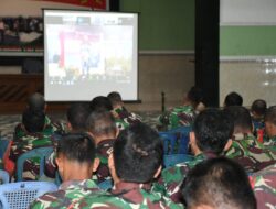 Secara Virtual, Prajurit Kodim 0822 Bondowoso Ikuti Launching “Babinsa Duta Informasi Positif”