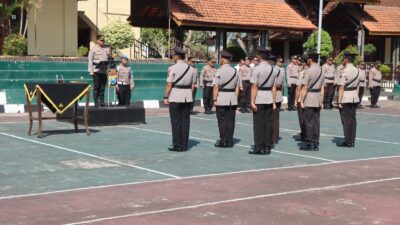 Kapolres Bondowoso Pimpin Acara Sertijab di Lingkungan Polres Bondowoso