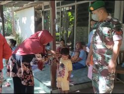 Babinsa 0822/14 Prajekan, Giat Pendampingan Pelayanan Posyandu