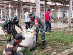 Dandim 0422/LB Pimpin Kegiatan Karya Bhakti TNI Manunggal Di Pasar Senin Pajar Bulan