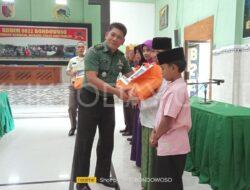Kodim 0822 Bondowoso Melalui Kasdim Berbagi Sembako di HUT ke 75 Kodam V Brawijaya