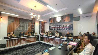 Kepala Staf Kodim 0822 Bondowoso Hadiri Rakor Penanganan Inflasi Daerah Secara Virtual