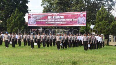 Polres Bondowoso Gelar Apel Kesiapan Pengamanan TPS Pemilu 2024
