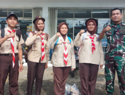 Babinsa Koramil 0822 01 Dampingi Peserta Pelantikan Penegak Laksana di SMKN 4 Pancoran Bondowoso