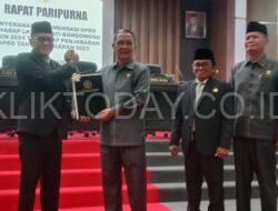 Penyerahan Rekomendasi DPRD Terhadap LKPJ Bupati Bondowoso Tahun 2024 Terhadap Penjabaran APBD 2023