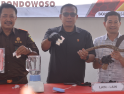 Kodim 0822 Bondowoso Hadiri Pemusnahan BB di Kejaksaan Negeri, Pil Logo Y yang Terbanyak
