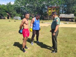 Hadapi Tanding Ke Thailand, Kasdim 0822 Bondowoso Berikan Semangat Kepada Praka Yulianus Imbir