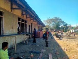 Peran Aktif Babinsa 0822/01 Melakukan Pemantauan Keamanan Pembangunan Unit Pelayanan Makan Bergizi Dapur