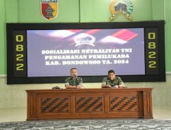 Sosialisasi Netralitas TNI Dalam Pilkada Tahun 2024, Dandim 0822 Bondowoso Berikan Jam Komandan