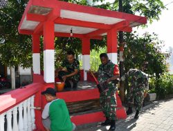 Babinsa Kodim 0822 Bondowoso Cat Tembok Kampung Pancasila