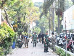 Kasdim 0822 Bondowoso Pimpin Karya Bakti HUT TNI ke-79 di Alun-alun RBA Ki Ronggo