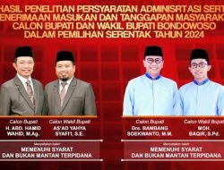 Penetapan Pasangan Calon Bupati dan Wakil Bupati Bondowoso Dalam Pemilihan Serentak Tahun 2024