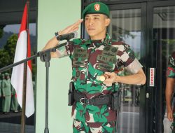 Letkol Inf Rinto Wijaya menyambut Anggota baru Kodim 0422/LB