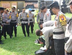 Polres Bondowoso Gelar Apel kesiapan perlengkapan personil pam TPS Operasi Mantab Praja Dalam Pilkada Serentak Tahun 2024