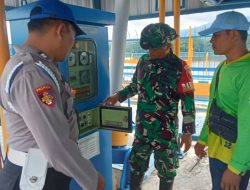 Babinsa Tapen Pantau Ketinggian Air Bendungan Samba untuk Jamin Keamanan Warga Bondowoso