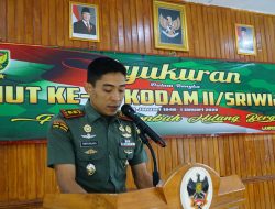 Kodim 0422/Lampung Barat Memperingati HUT Ke-79 Kodam II/Sriwijaya