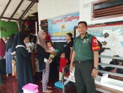 Babinsa Kelurahan Kotakulon Aktif Dampingi Kegiatan Posyandu Balita