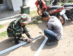 Jelang Penutupan TMMD ke-123, Pembangunan Pos Kamling di Bondowoso Masuki Tahap Akhir