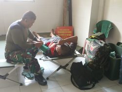 Satgas TMMD ke-123 dan Warga Gunosari Jalani Pemeriksaan Kesehatan