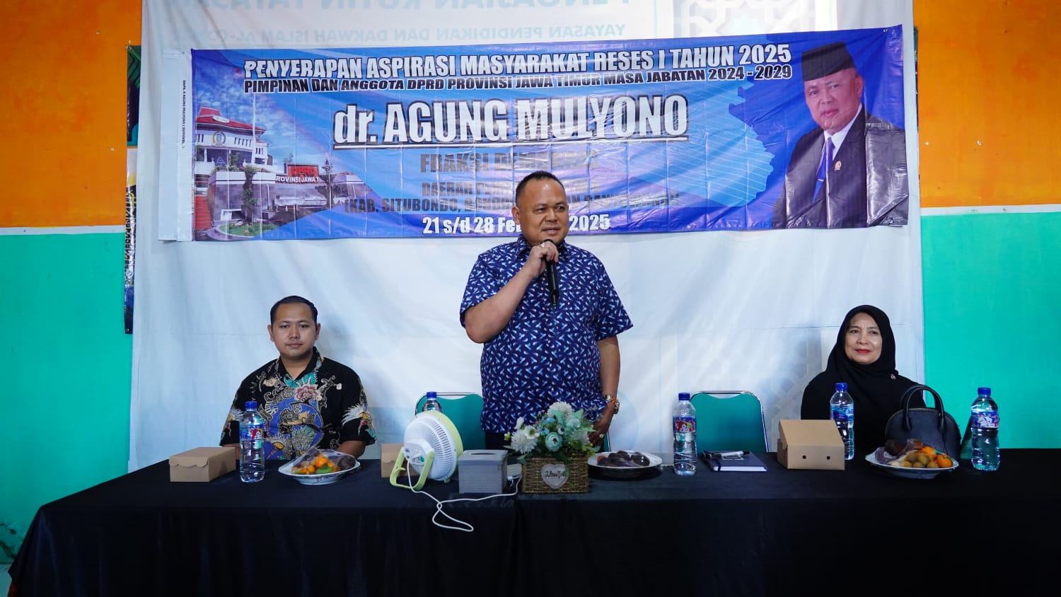 Ketua Fraksi Demokrat DPRD Jawa Timur dr Agung Mulyono kembali menggelar kegiatan reses di Banyuwangi.(Foto. Dok: kliktoday)