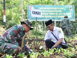 Dukung Kelestarian Alam, TMMD 123 Kodim 0822 Bondowoso Gelar Aksi Tanam Pohon
