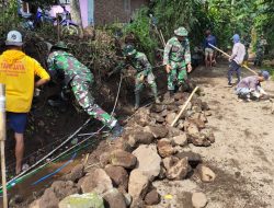 Percepat Infrastruktur Desa, Satgas TMMD 123 Bondowoso Bangun Irigasi