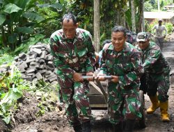 Satgas TMMD 123 Kodim 0822 Bondowoso Kejar Target Pemasangan Paving