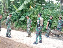 Pastikan Kualitas, Dandim 0822 Bondowoso Tinjau Langsung Proyek Jalan Paving TMMD ke-123