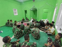 Satgas TMMD ke-123 Kodim 0822 Bondowoso Perkuat Kebersamaan Melalui Shalat Tarawih Bersama Warga