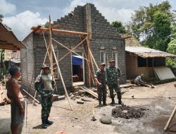 Pastikan Berjalan Lancar, Dandim 0822/Bondowoso Tinjau Renovasi Rumah Tidak Layak Huni