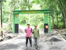 Gapura Bikin Melongo, Desa Gunosari Kini Punya Gerbang Spektakuler Berkat TMMD ke-123