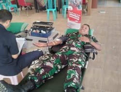 Kepedulian Tanpa Henti, Babinsa Tamanan Konsisten Donor Darah