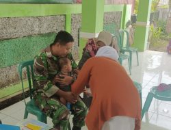 Babinsa dan Bidan Desa Bersinergi, Cegah Stunting Lewat Posyandu di Paguan Bondowoso