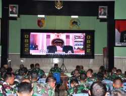 Danrem 083/Bdj Kolonel Inf Setyo Wibowo Pamit Lewat Vidcon, Sampaikan Pesan Haru untuk Prajurit dan PNS
