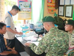 Yonif 514/SY Gelar Pengobatan Gratis dan Bagikan 200 Paket Sembako untuk Warga Kaligedang