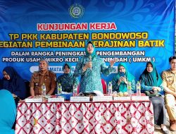 Kunjungan Kerja TP PKK Kabupaten Bondowoso, Pembinaan Kerajinan Batik untuk Peningkatan UMKM