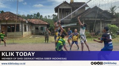 Semangat Kebersamaan TMMD ke-124, Kodim 0422/LB Gelar Turnamen Bola Voli bersama Warga Pekon Pemerihan Bengkunat