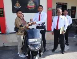 Motor NMAX Hasil Penggelapan Dikembalikan Gratis oleh Polres Bondowoso ke Pemilik Warga Maskuning Pujer