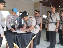 Rotasi Jabatan, Kapolres Nganjuk Lantik Empat Kapolsek dan Tiga Pejabat Baru