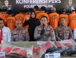 Satu Bulan, Polres Nganjuk Tuntaskan 35 Kasus Kriminal dan Narkoba